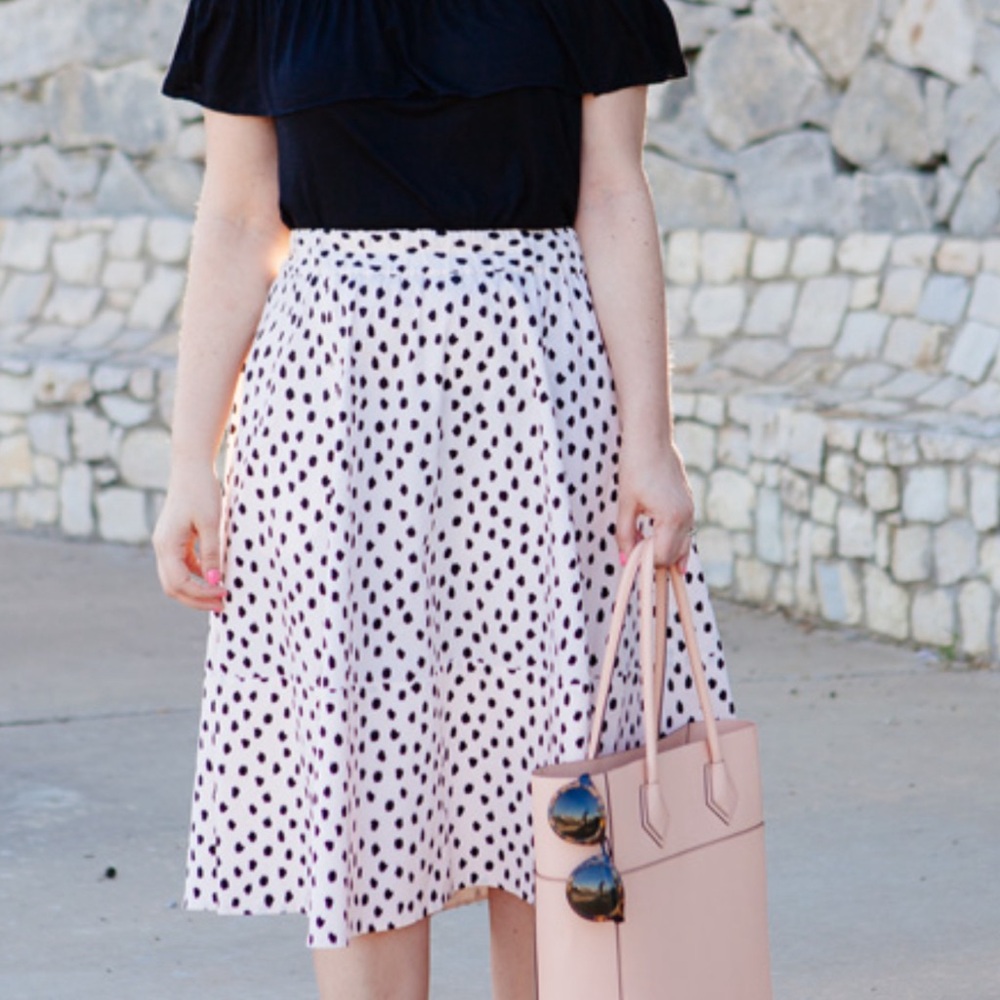 Kate SPADE Leopard Dot Poplin Skirt - like new!